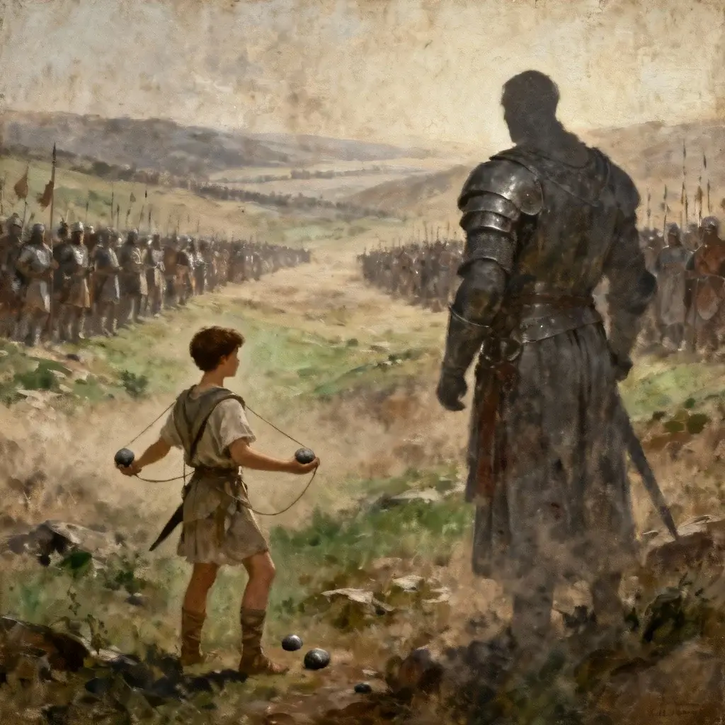 The Encounter of Prophet David and Goliath (Jalut)